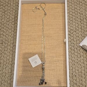 Elegant Silver Tassel Necklace